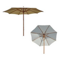 8Ft, 8 Panel Wooden Frame Patio Garden Umbrella